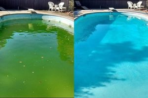 What to do if the pool is still green or cloudy after a pool shock?